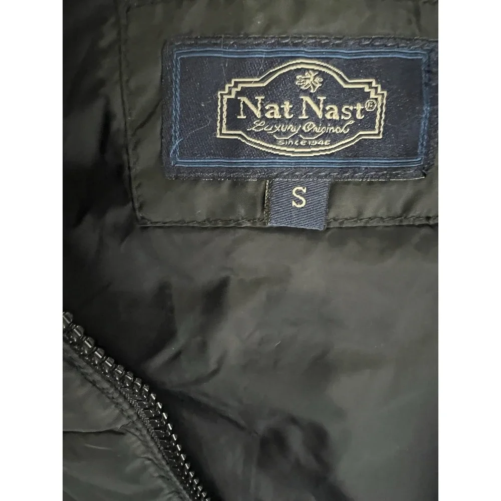 NICE Black Puffer‎ Vest Mens S Sleeveless Quilted Nat Nast Full Zip Travel Soft
